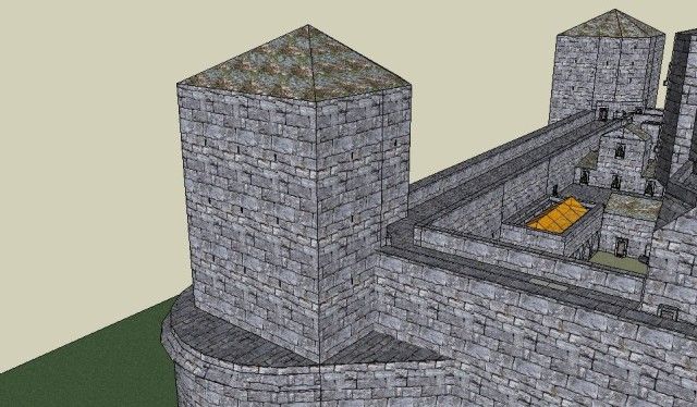 Teuton castle corner turret