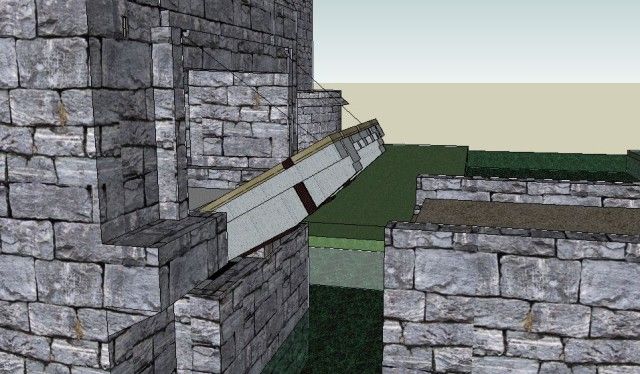 Teuton castle drawbridge and gate 3