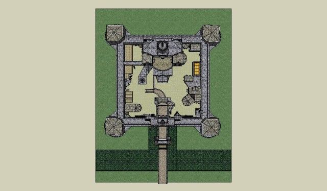 Teuton castle top view