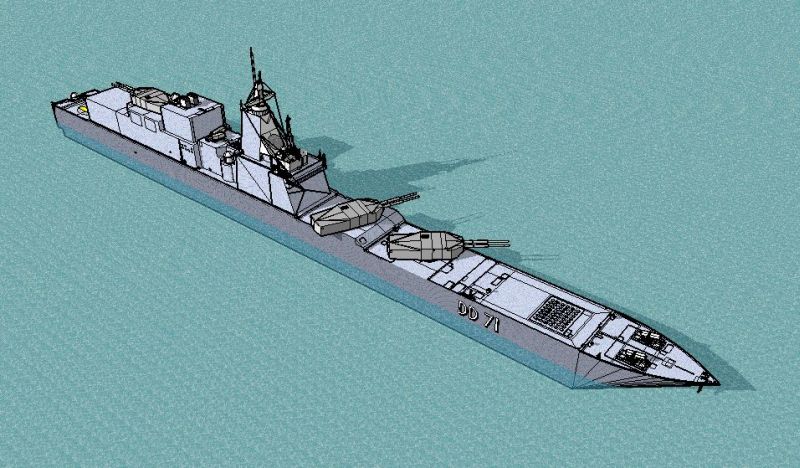 DD 71 starboard side flypast