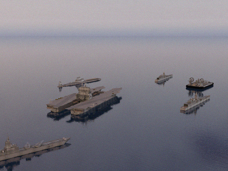 Rear view, evening shot