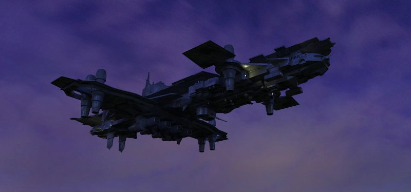 Night, strobe lights