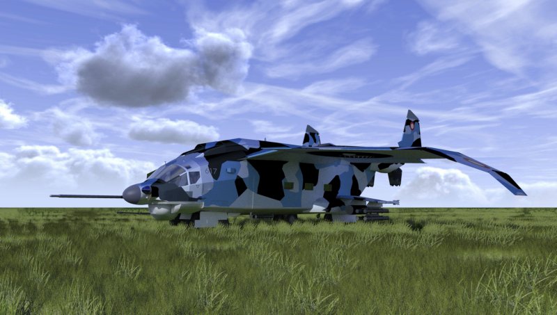 Standing on the ground, in the grass