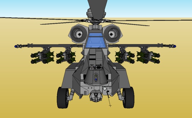 Helicopter front zoomed