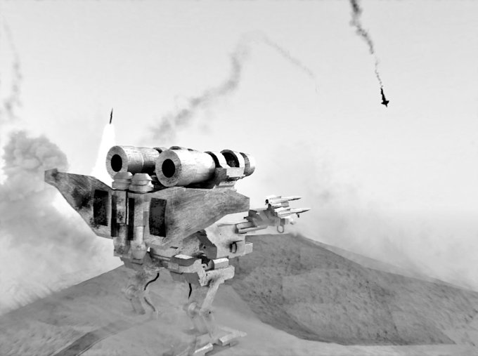 Realistic, missiles, planes going down, filters, small