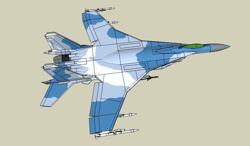 Plane 1 top right view