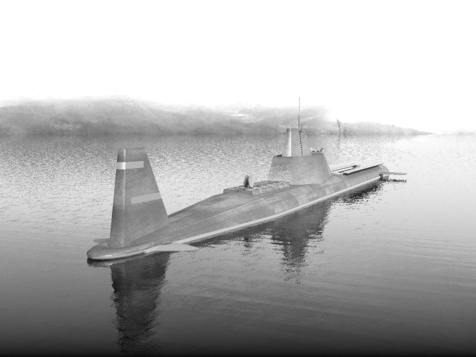 Fog, coast, black & white, hard light