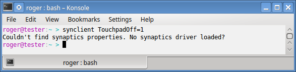 No Synaptics driver
