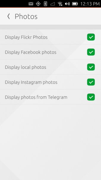 Photo scope settings