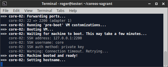 Bringing machines up