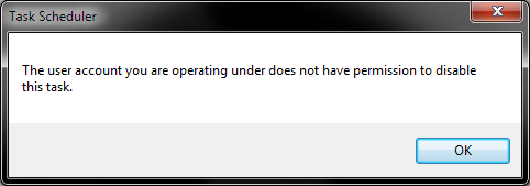 Cannot delete scheduled task