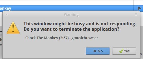 Music player got stuck
