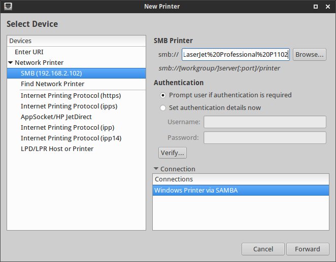 Printing to Samba shares works