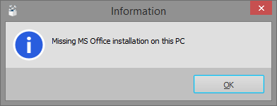 Missing Microsoft Office