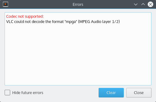 VLC error