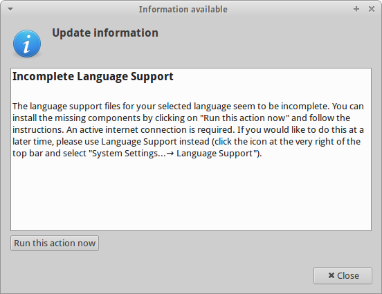 Language support