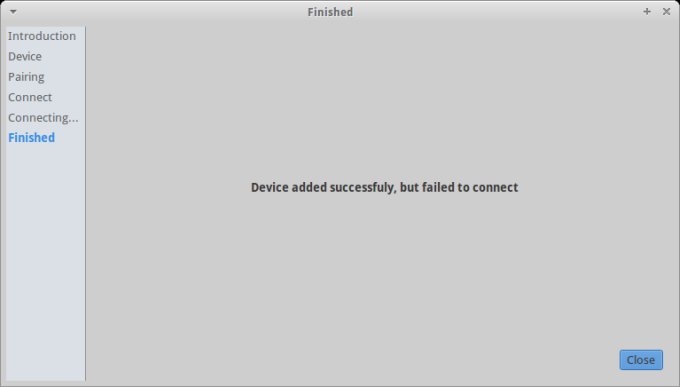 Paired but failed to connect