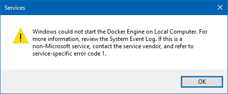 Cannot start service