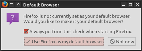 Firefox, default browser