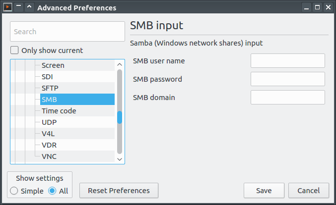 SMB module configuration
