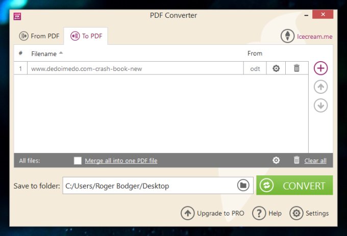 Testing to PDF conversion