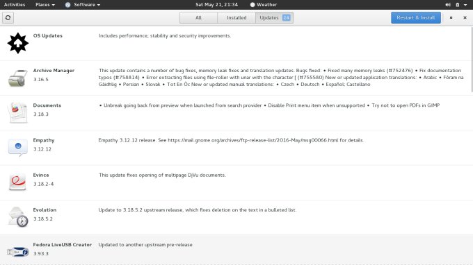 Updates, restart option, what
