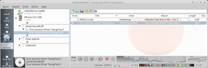 iPhone, Clementine playing music