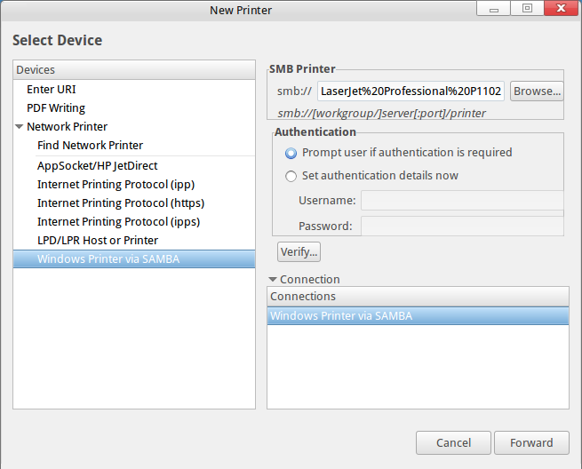 Samba printing, good