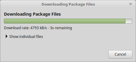 Updates, download in progress