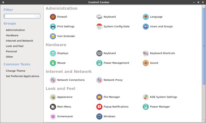 MATE + Numix, Control Center