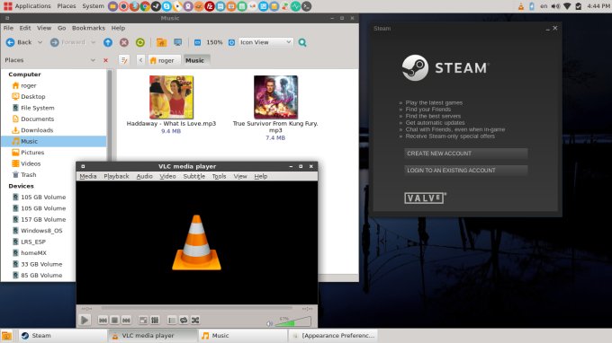MATE + Numix desktop, apps