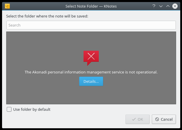 Akonadi failed