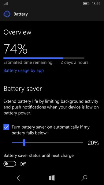 Battery estimate