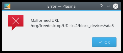 Partition tool error