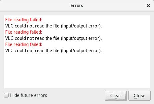 VLC error, more