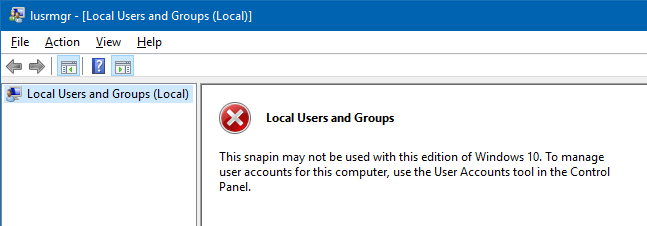 User management changed