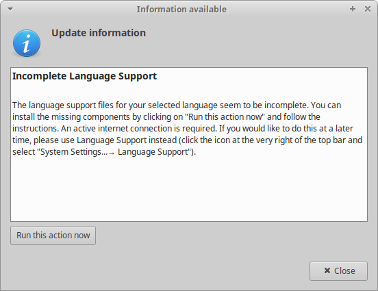 Language support, what