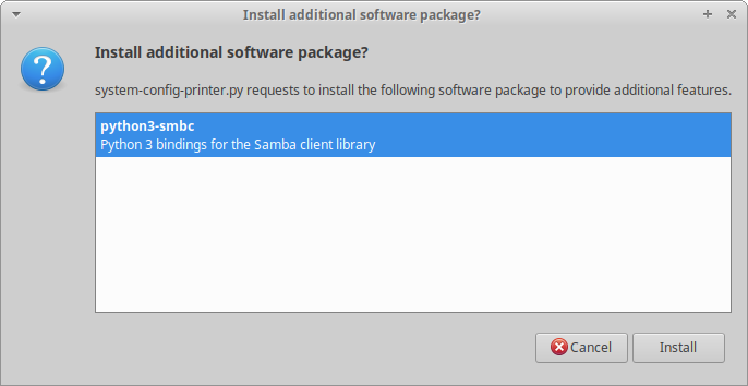 SMB printer dependencies