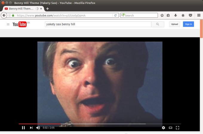 Youtube, worked fine