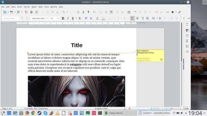 Document in LibreOffice
