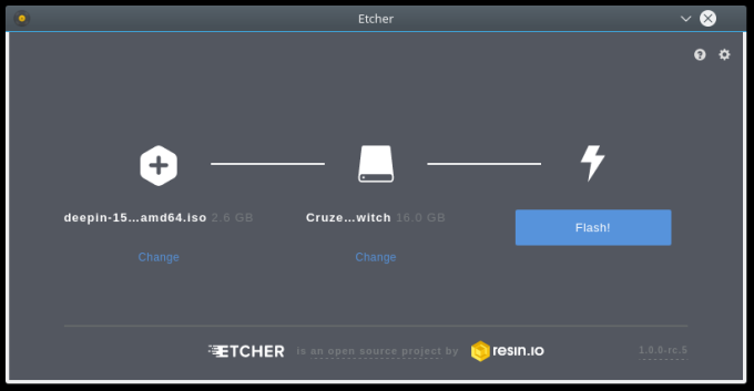 Select image & device