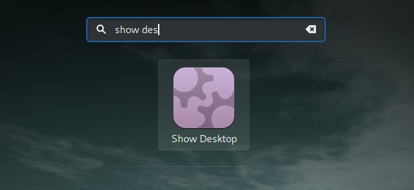 Show desktop search, zoomed