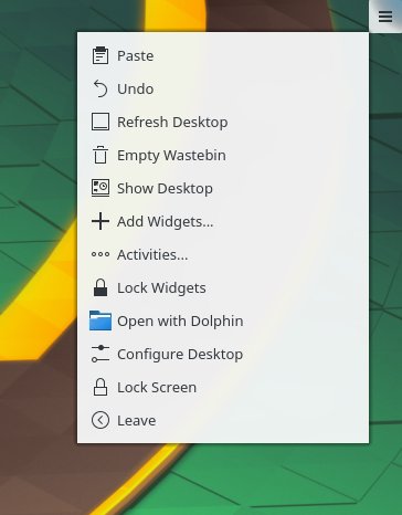 Desktop actions