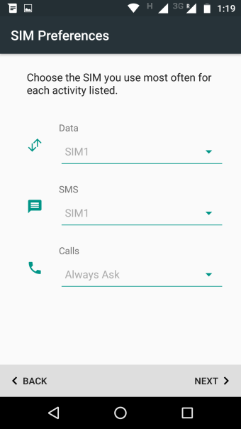 Dual SIM preferences
