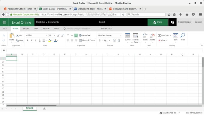 New blank spreadsheet