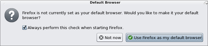 Firefox warning