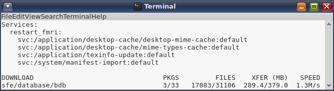 LibreOffice, install progress