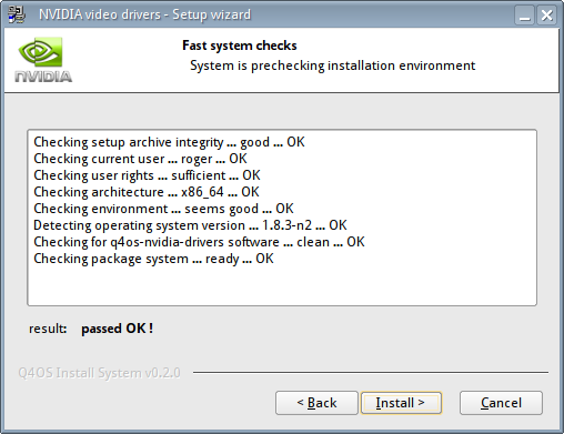 Nvidia install begin