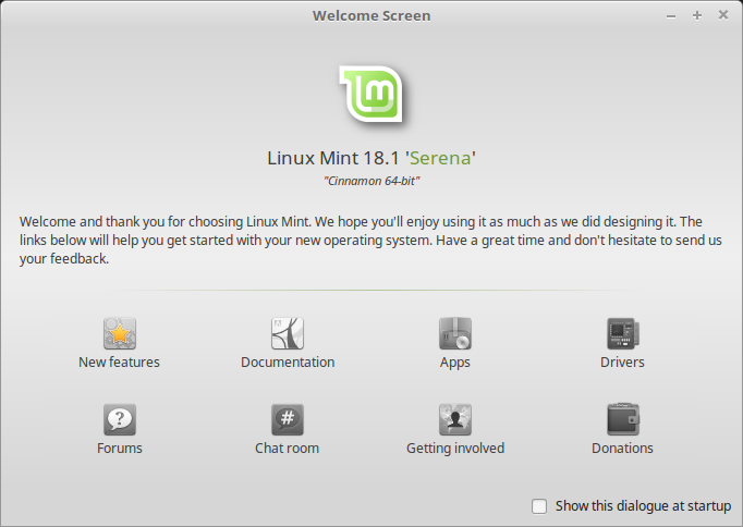 Installed system, splash