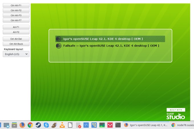 Testdrive, boot menu